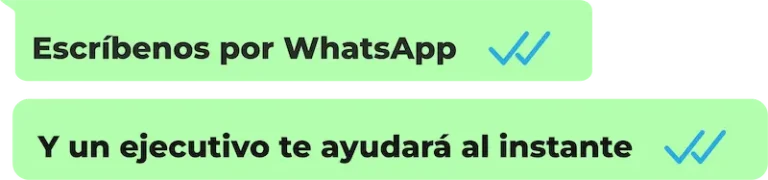 Escríbenos por WhatsApp y un ejecutivo te ayudará al instante