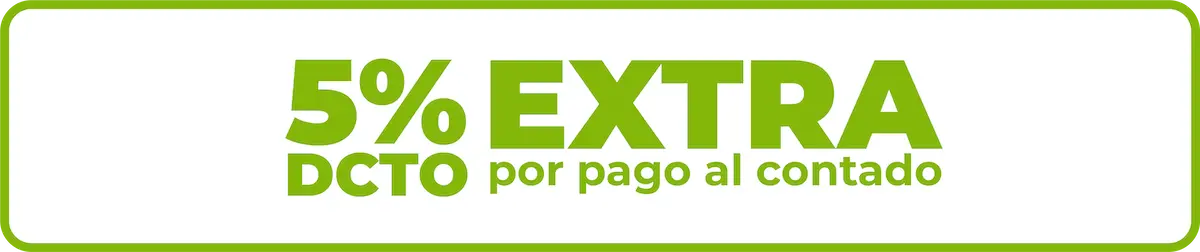 5% de descuento extra por pago al contado